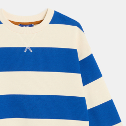 سويت شيرت مقلم أزرق للأولاد